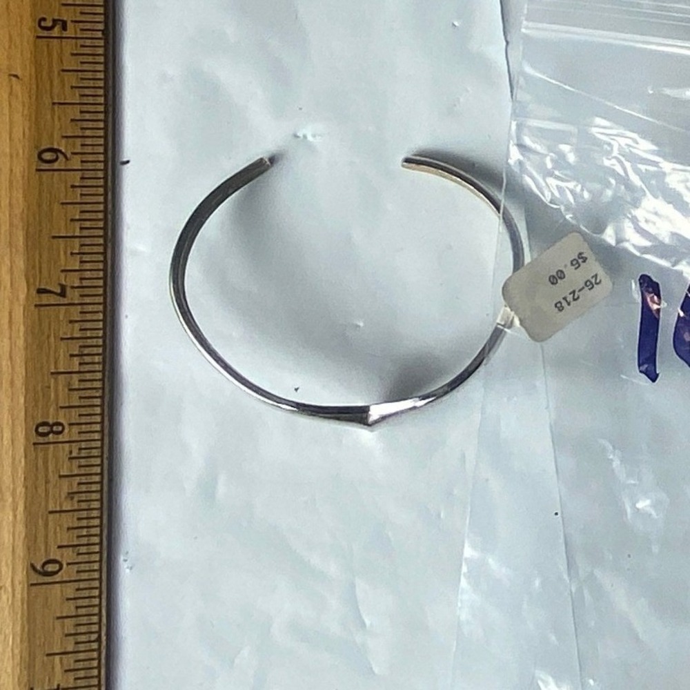Silver Tone Open Cuff Bangle Bracelet Minimalist Everyday Jewelry Women